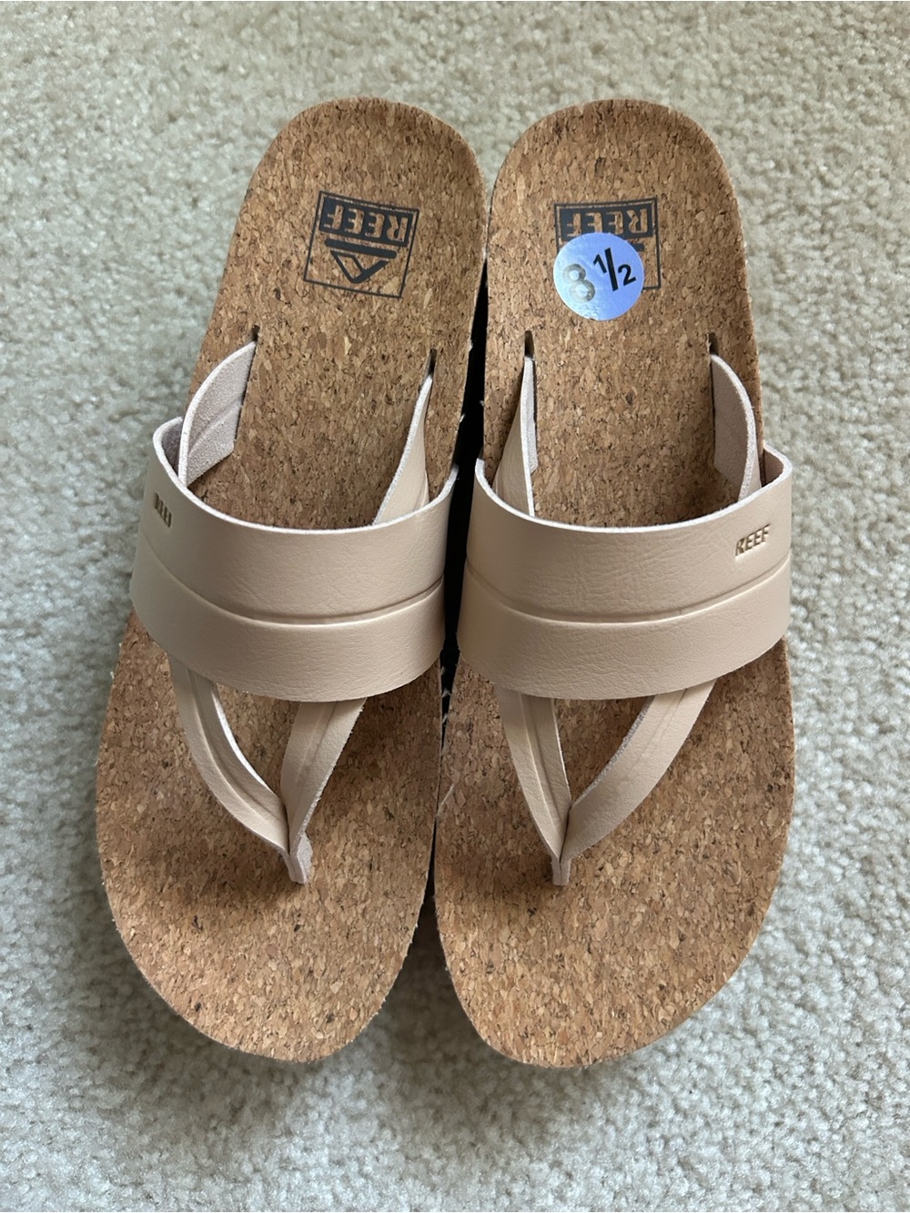 Reef Women's Nude Pink Cork Footbed Thong Sandals